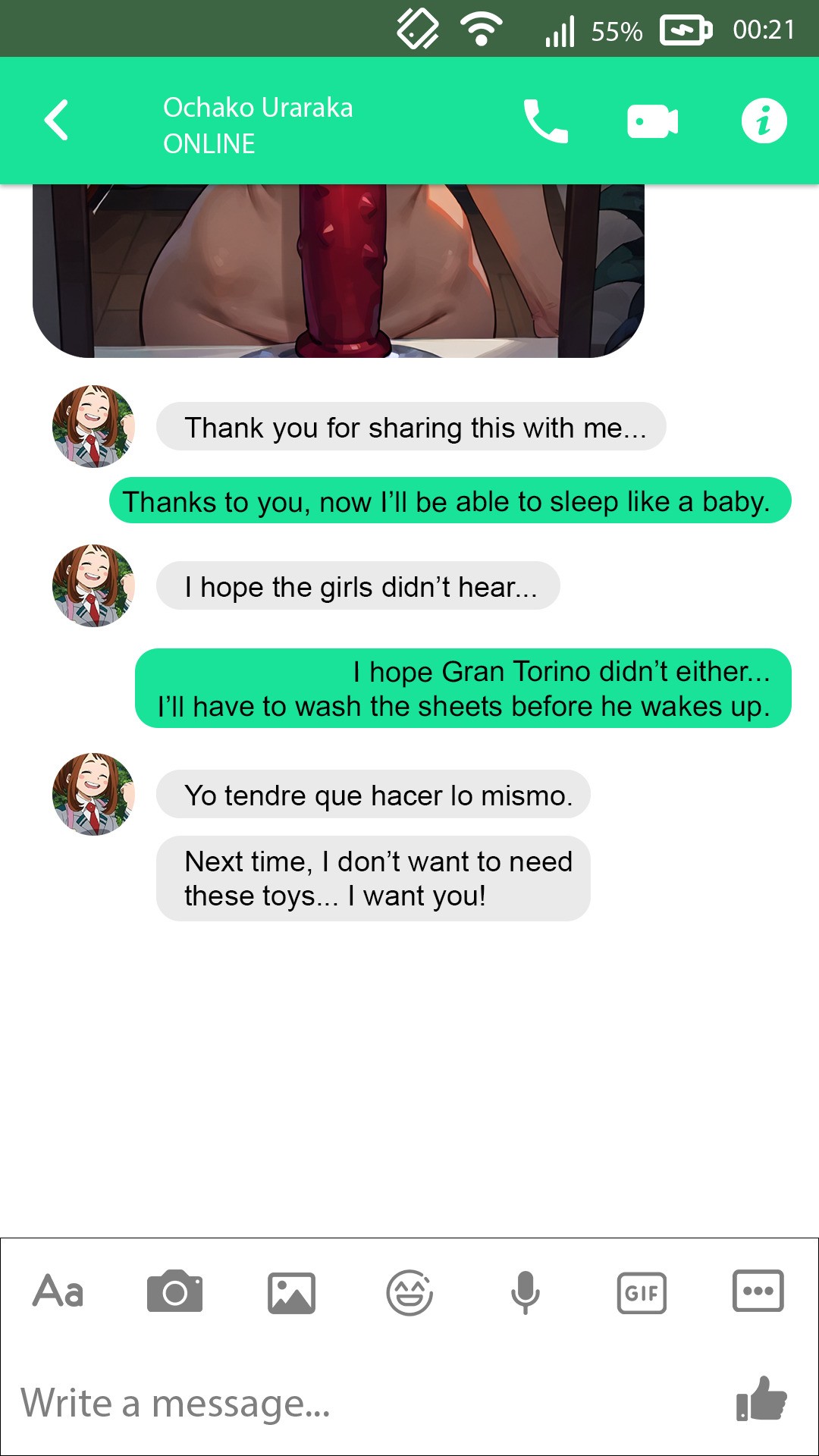 Ochako Uraraka: Hot Messages Porn Comics english 33