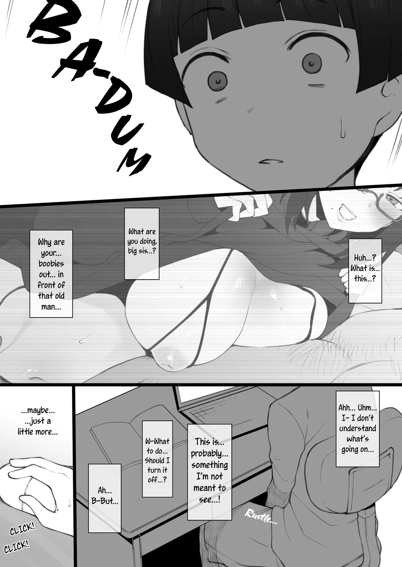 On the Laptop My Beloved Big Sister Lent Me… Porn Comics english 07