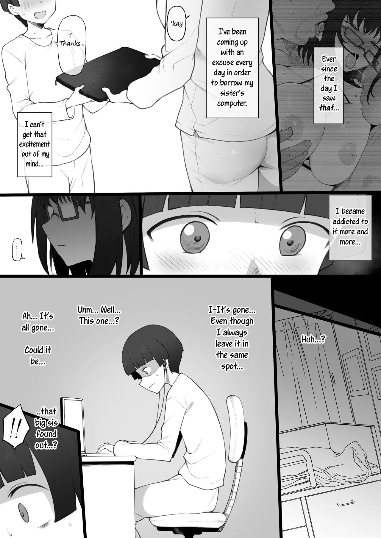 On the Laptop My Beloved Big Sister Lent Me… Porn Comics english 13