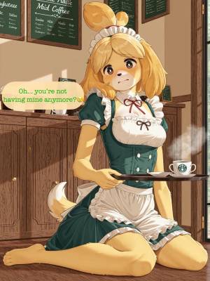 AI Generated: Renamon Maid Café Porn Comics english 61