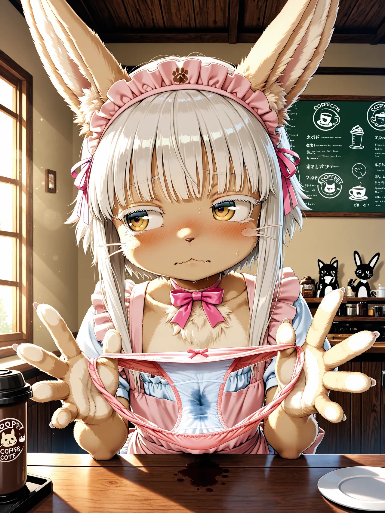 AI Generated: Renamon Maid Café Porn Comics english 70