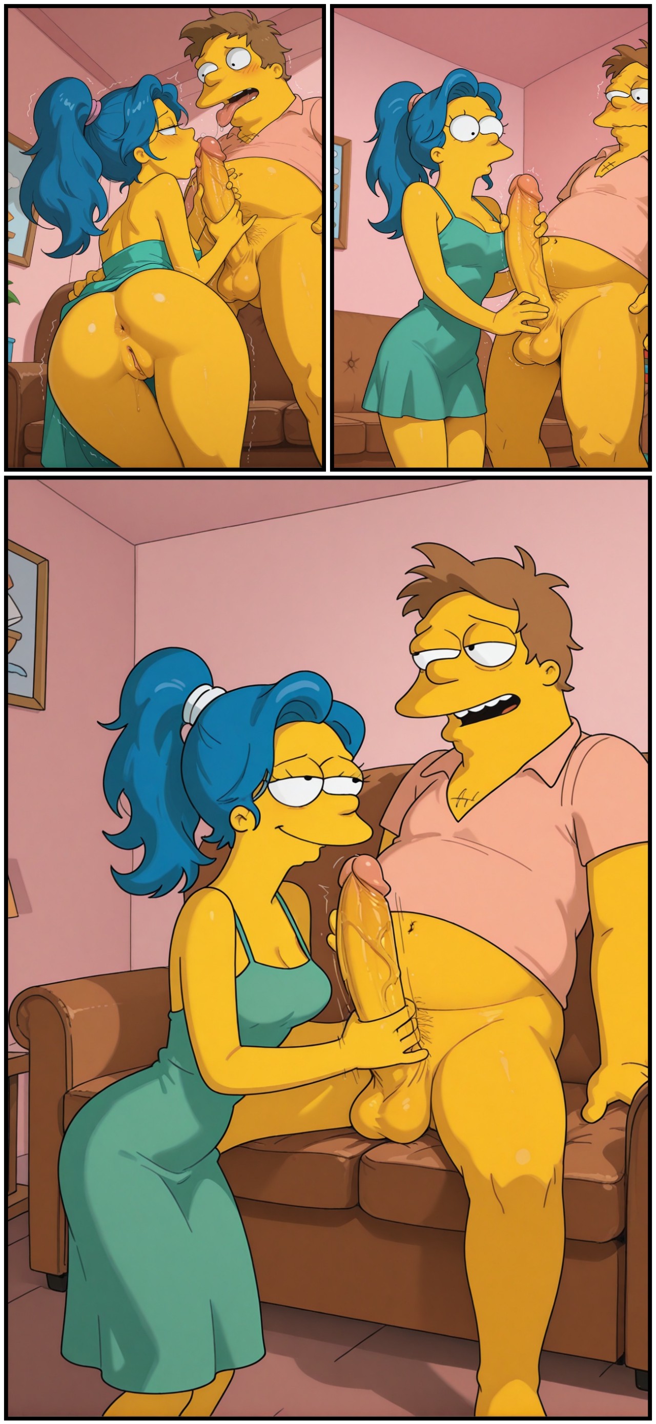 Unexpected Company: Marge x Barney Porn Comics english 03
