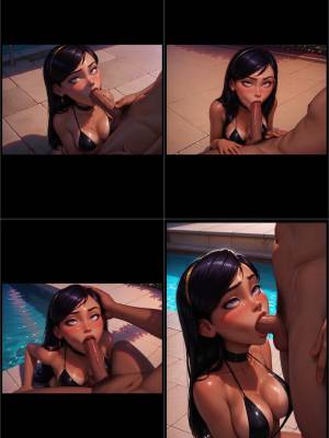 Violet Sling Bikini Poolside Porn Comics english 15