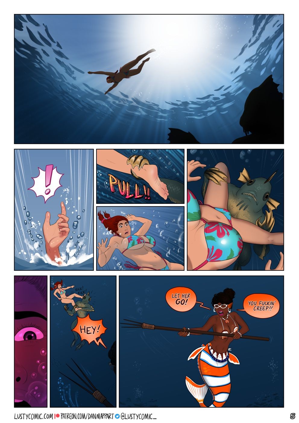 Lusty In Fantastic Breasts Part 4: Lusty And The Mermaid Porn Comics english 05