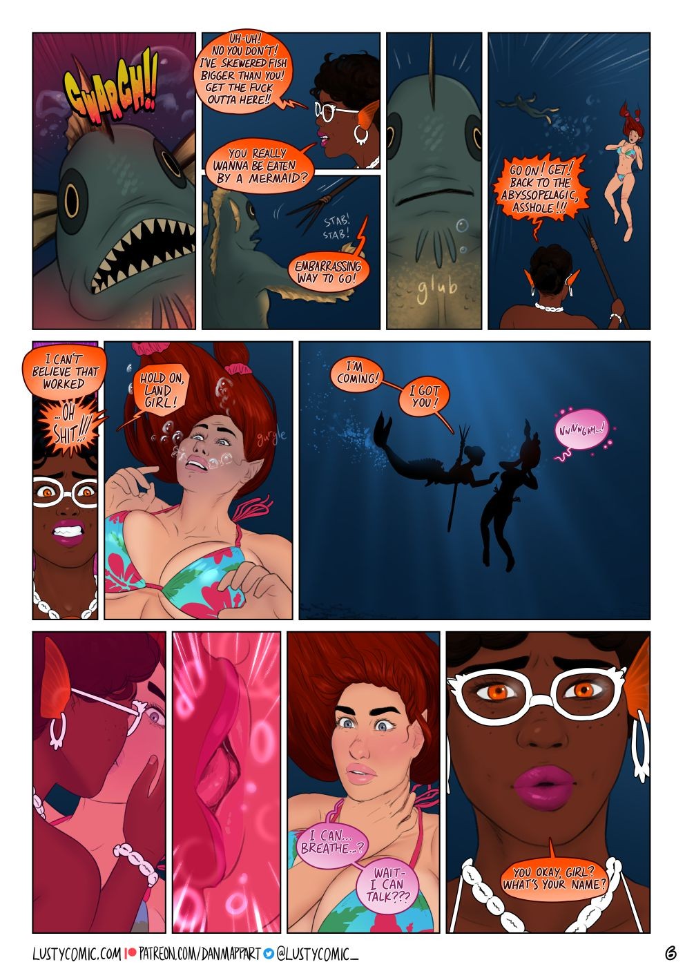 Lusty In Fantastic Breasts Part 4: Lusty And The Mermaid Porn Comics english 06