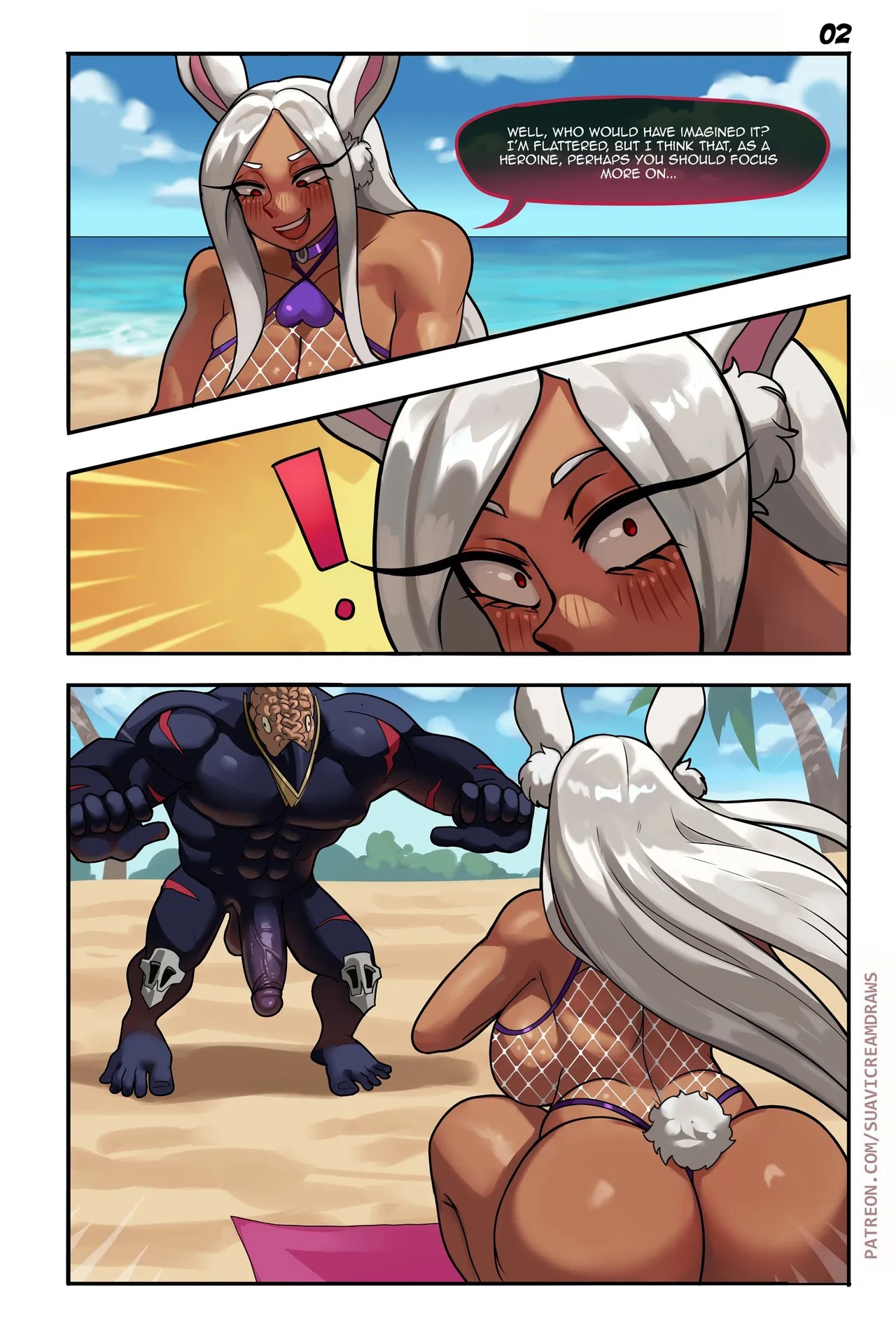 Mirko's Beach Training Porn Comics english 03