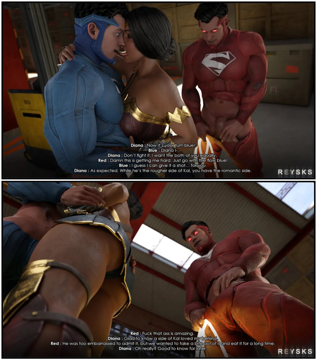 Red, Blue And Diana Porn Comics english 09