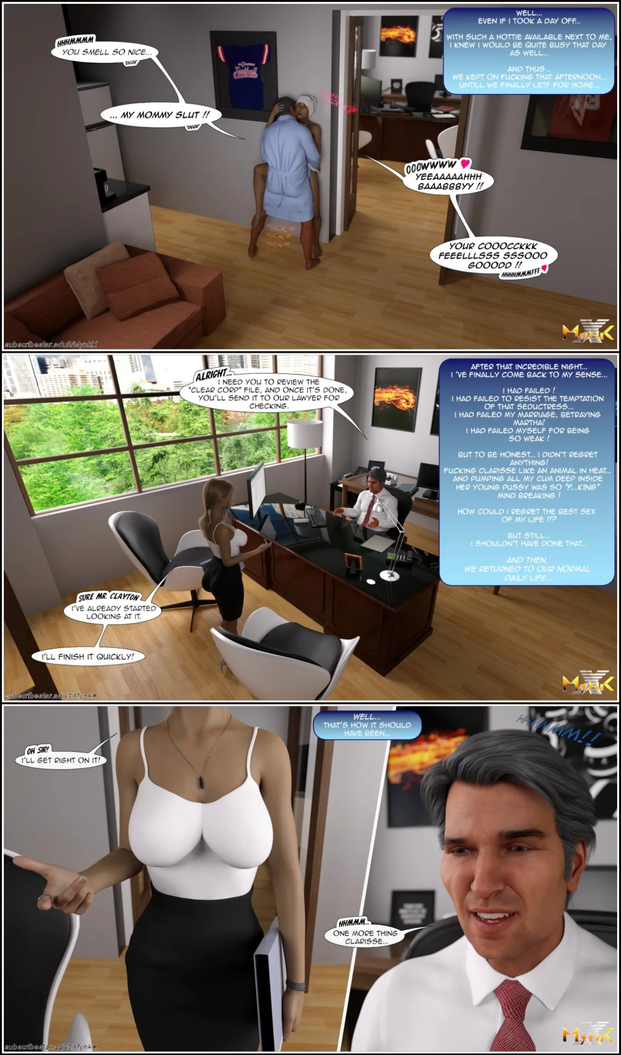 The Young Secretary Porn Comics english 60
