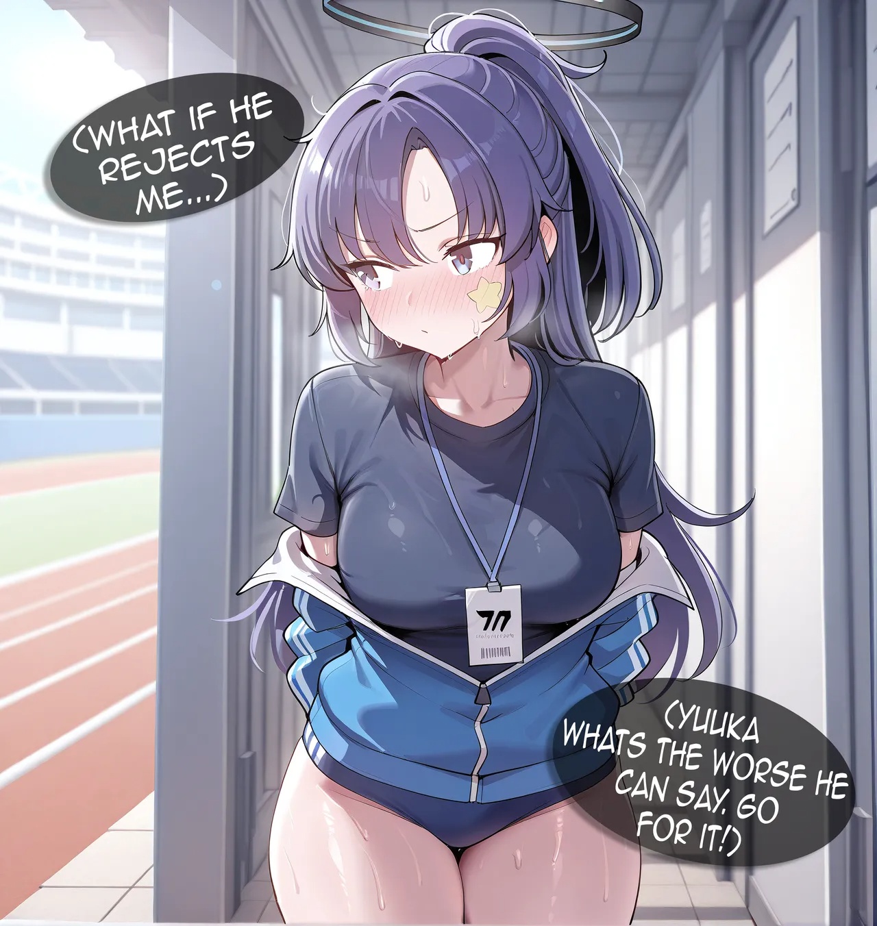AI Generated: Tracksuit Yuuka Porn Comics english 03