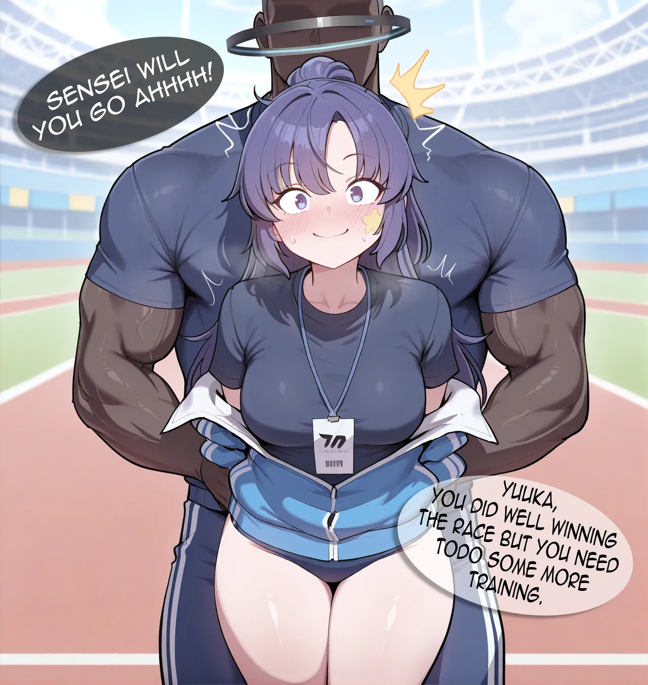 AI Generated: Tracksuit Yuuka Porn Comics english 04