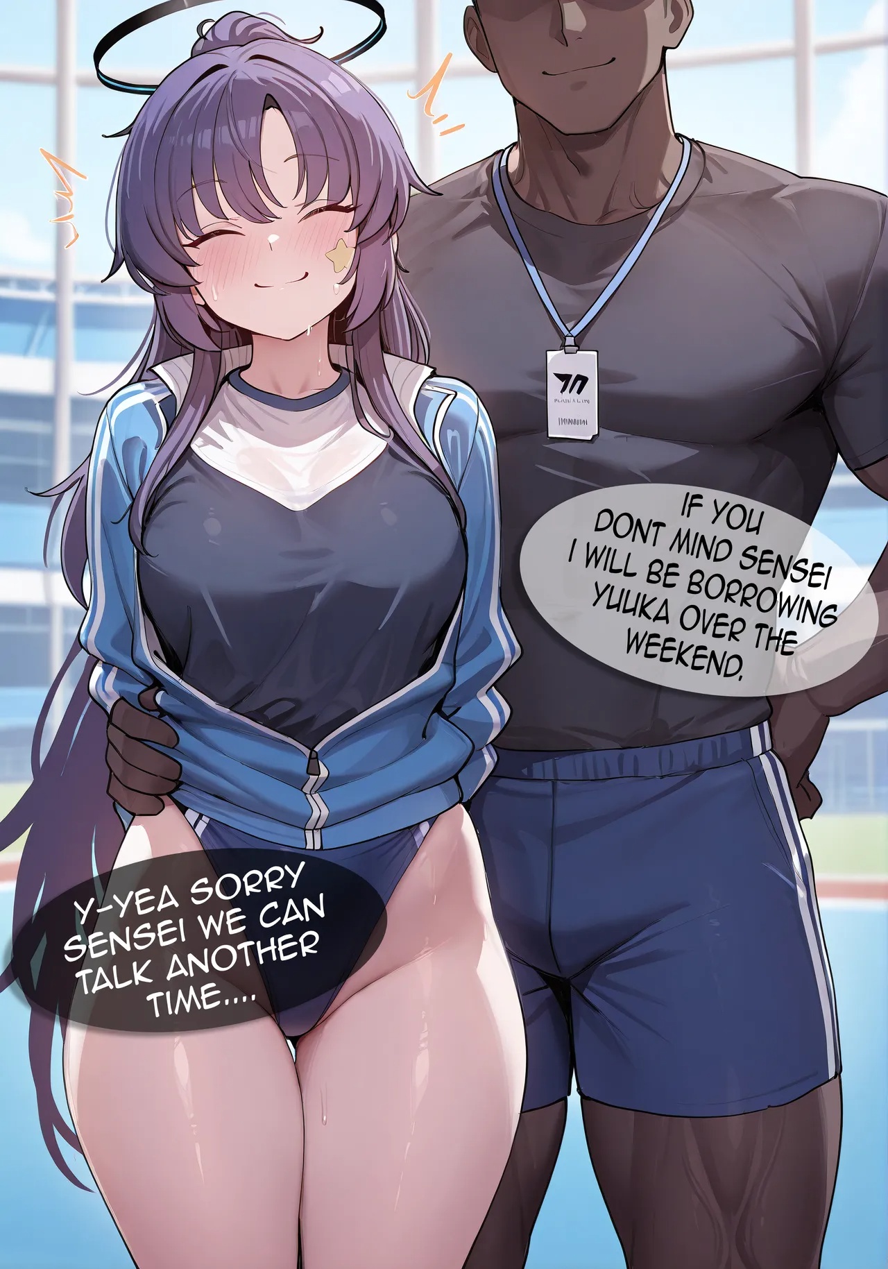 AI Generated: Tracksuit Yuuka Porn Comics english 05