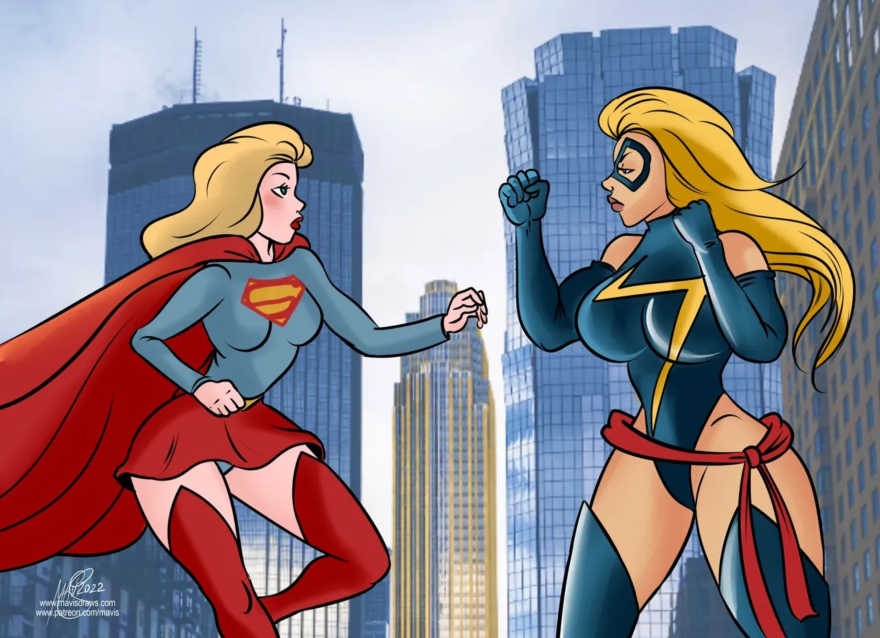 Battle Of Supes: Supergirl vs Captain Marvel Porn Comics english 02