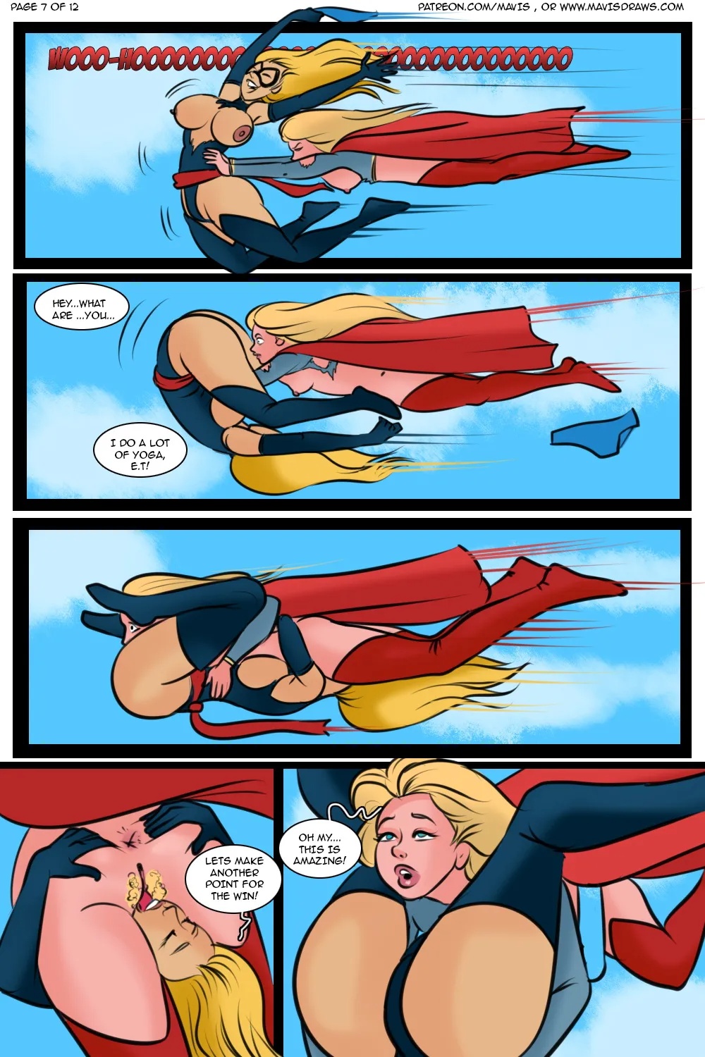 Battle Of Supes: Supergirl vs Captain Marvel Porn Comics english 09