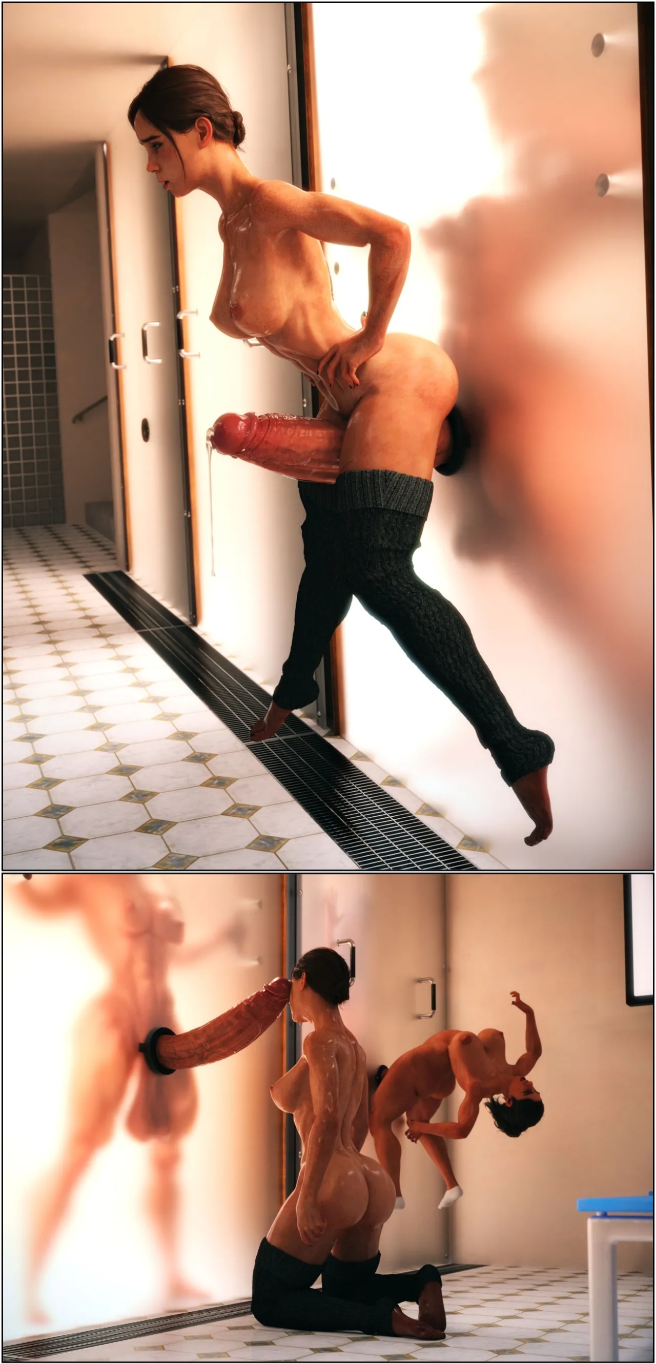 Ellie & Dina At The Gloryhole Porn Comics english 12