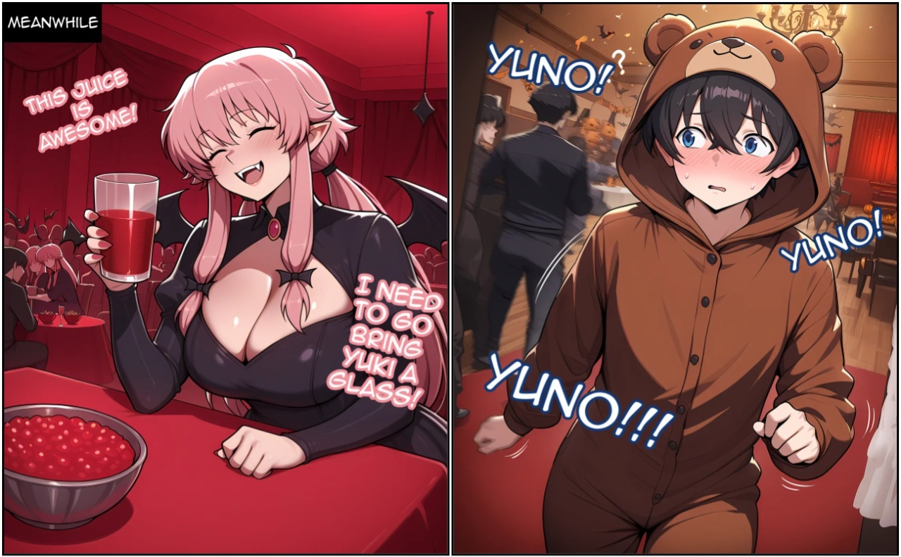 Halloween Party: Yuno Gasai Porn Comics english 03