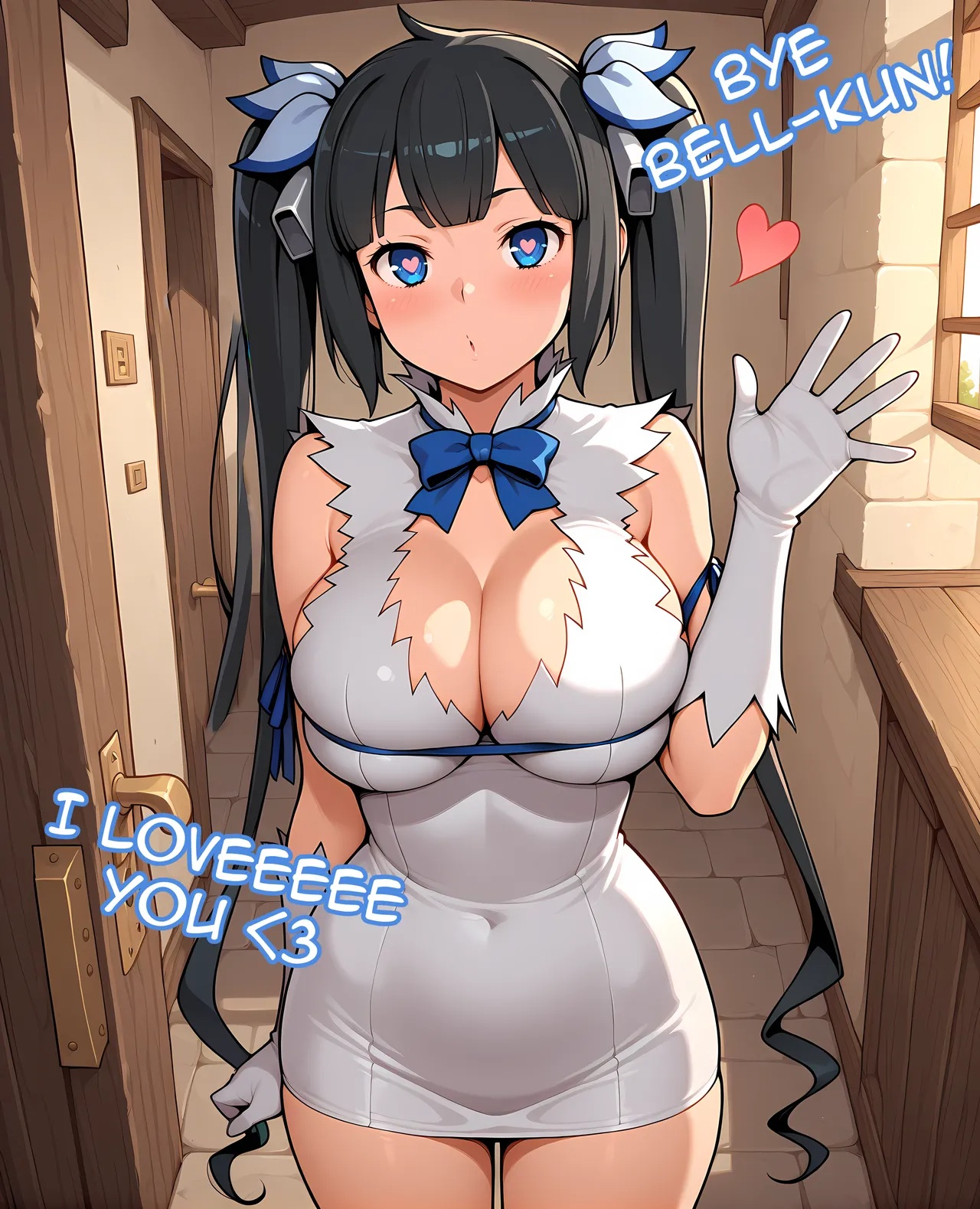 Hestia Becomes The Black Smiths Concubine! Porn Comics english 02