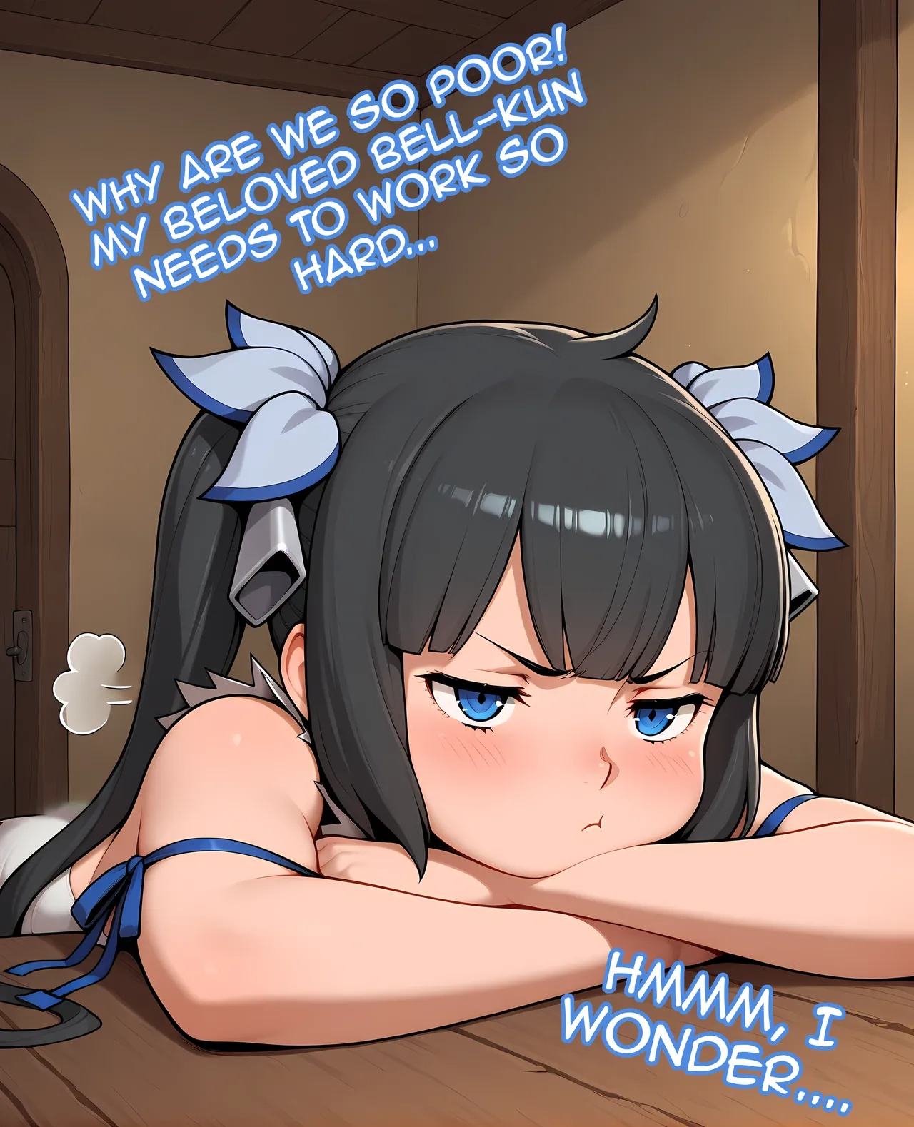 Hestia Becomes The Black Smiths Concubine! Porn Comics english 03