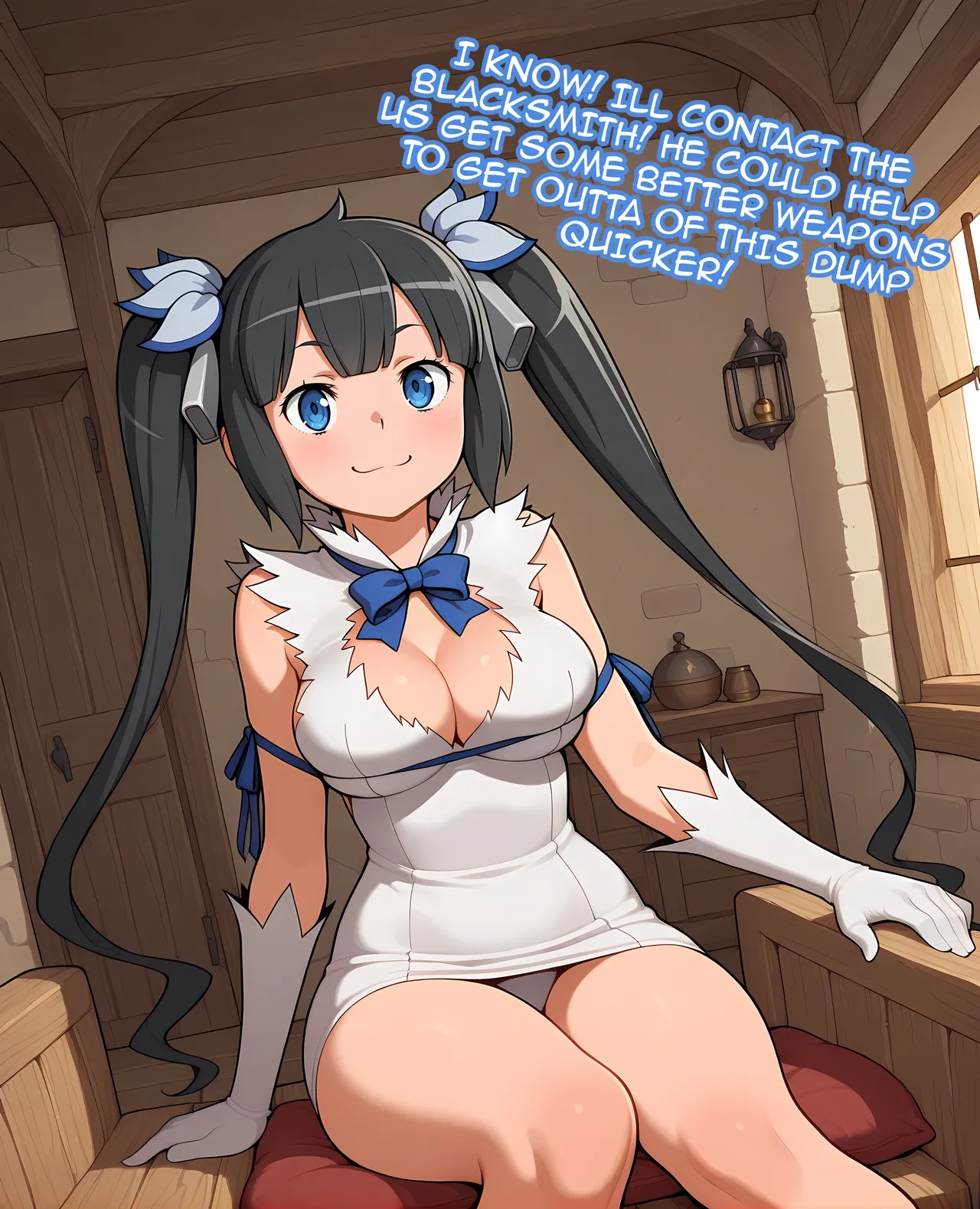 Hestia Becomes The Black Smiths Concubine! Porn Comics english 04
