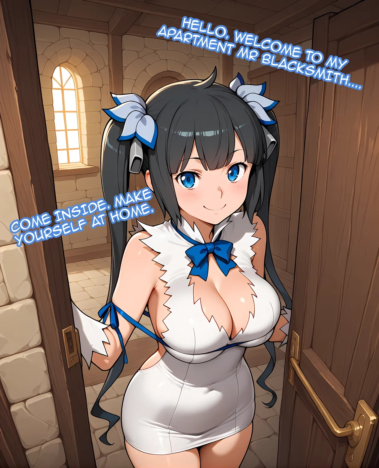 Hestia Becomes The Black Smiths Concubine! Porn Comics english 05