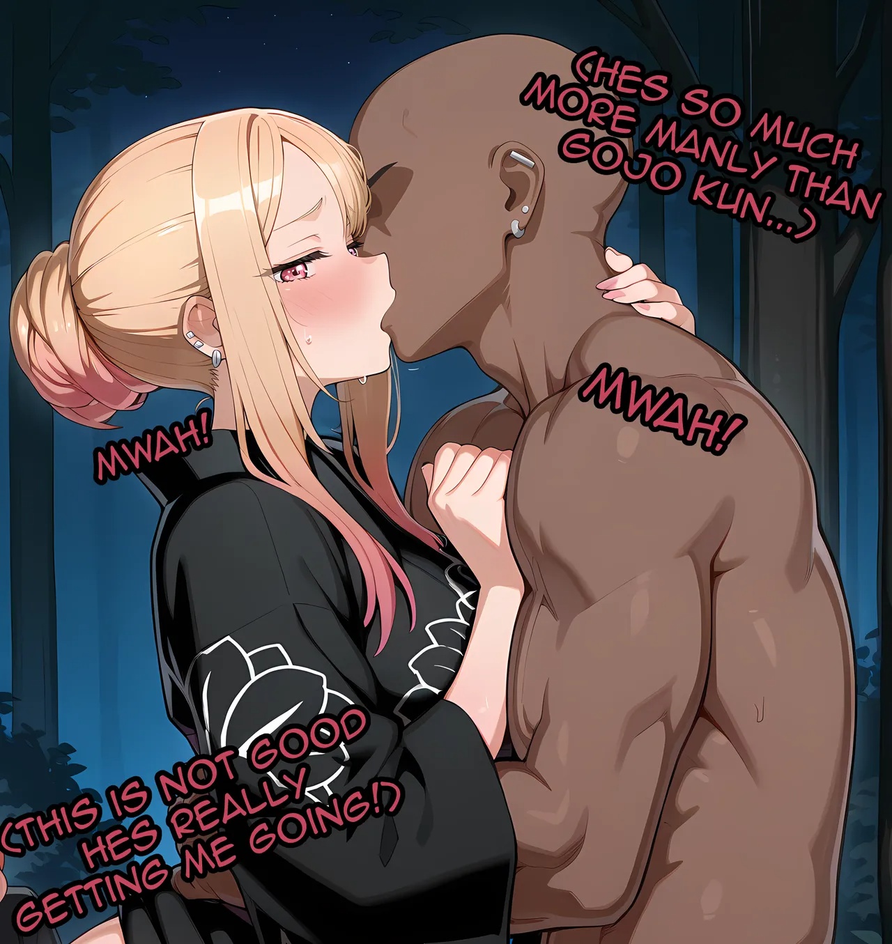 Marin Sneaks Off During Her Date With Gojo To Meet With Her Sex Friend! Porn Comics english 06