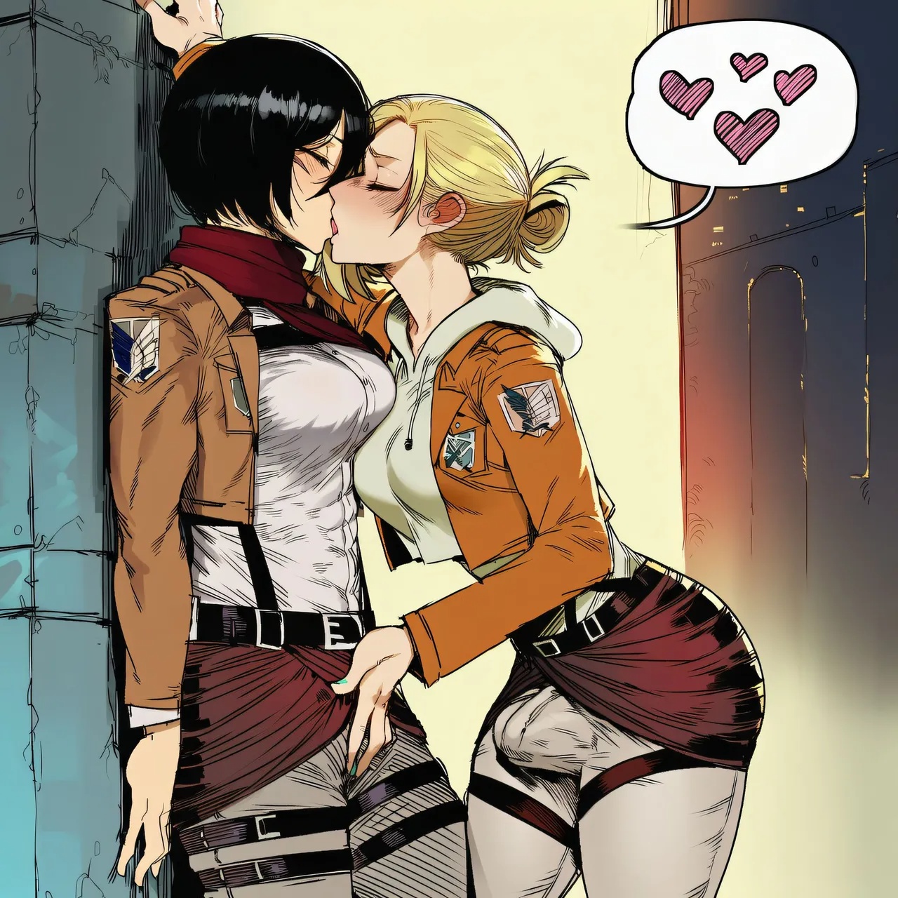 Mikasa Ackerman x Annie Leonheart Porn Comics english 05