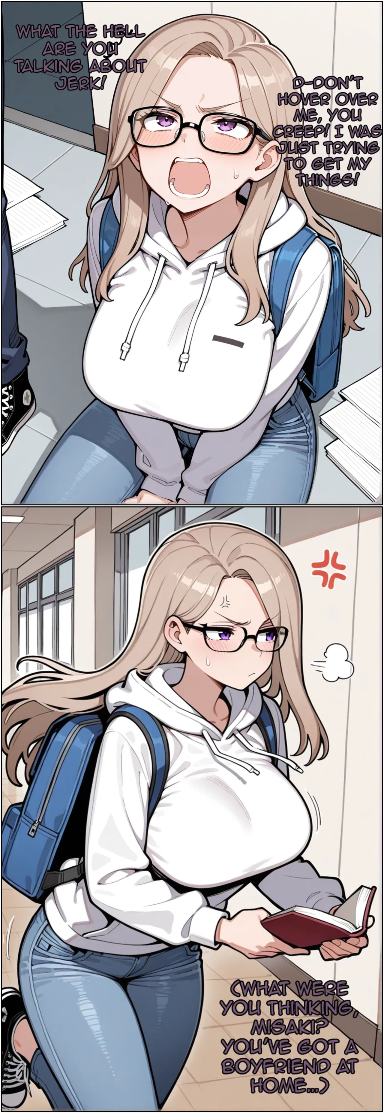 Misaki Takes a Liking To Her "Noisy" Dormmate Porn Comics english 04