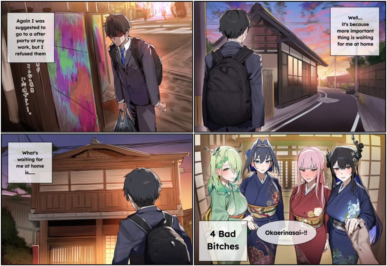 4 BAD BITCHES Porn Comics english 02