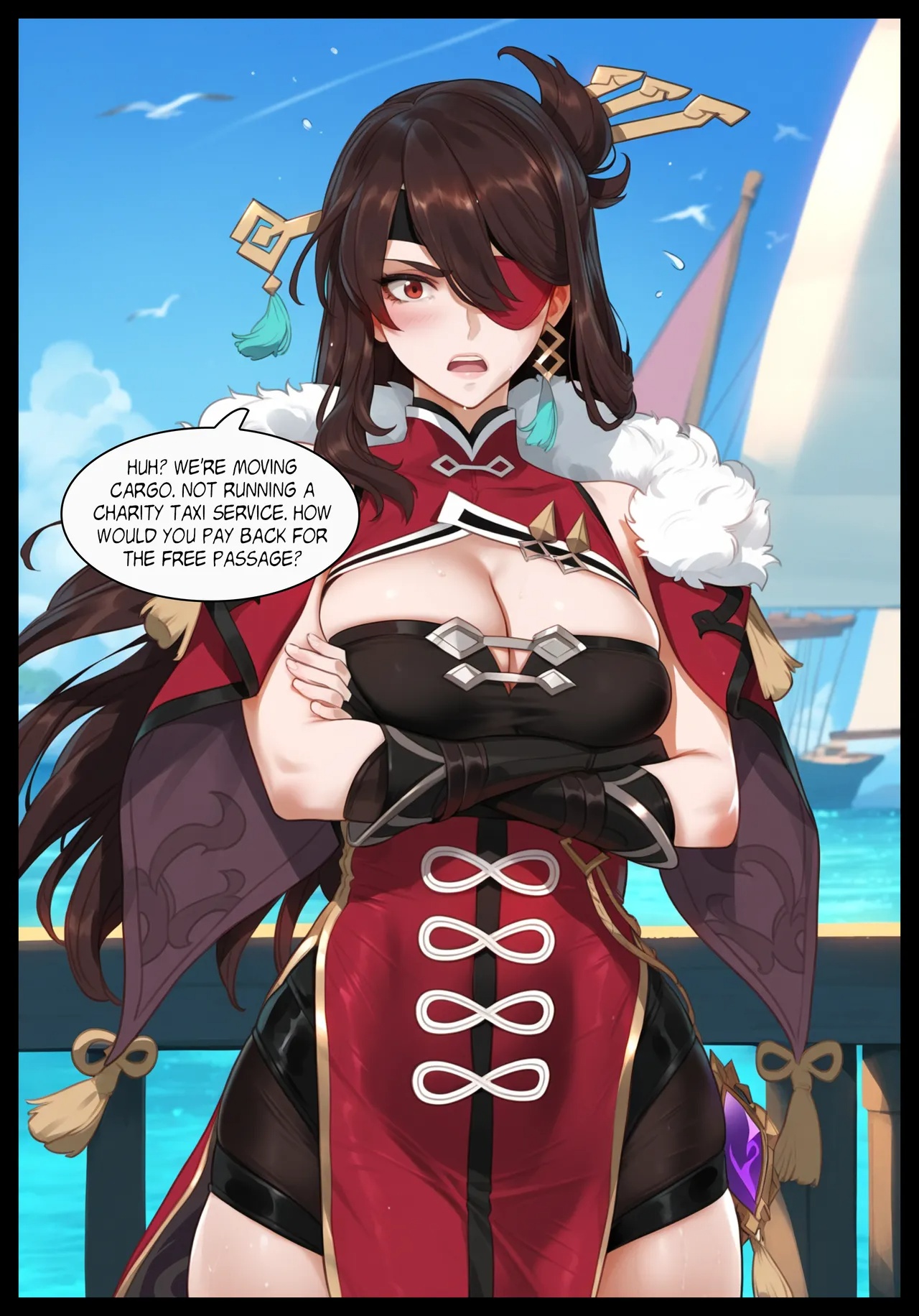 AI Generated: Beidou Porn Comics english 03