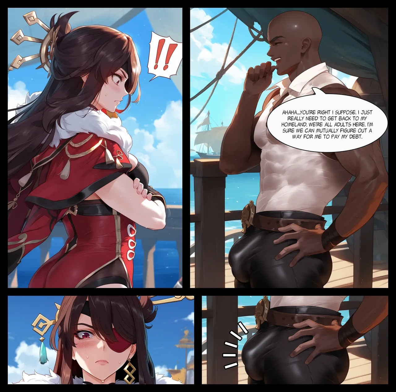 AI Generated: Beidou Porn Comics english 04