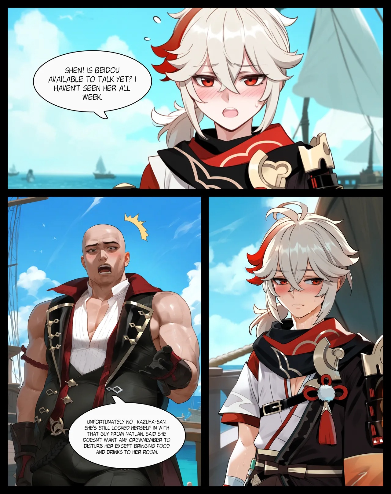 AI Generated: Beidou Porn Comics english 08