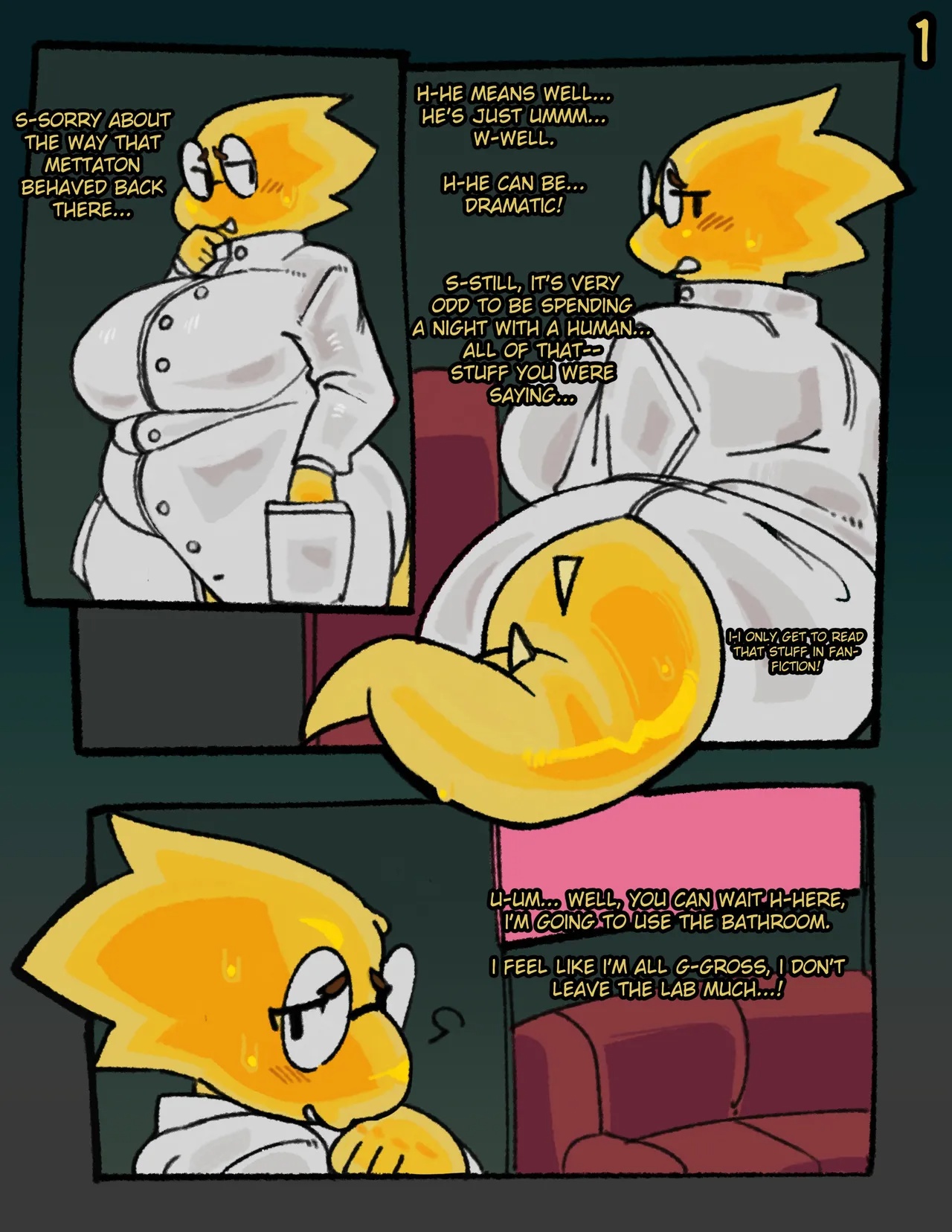 Alphys' First Impression Porn Comics english 02