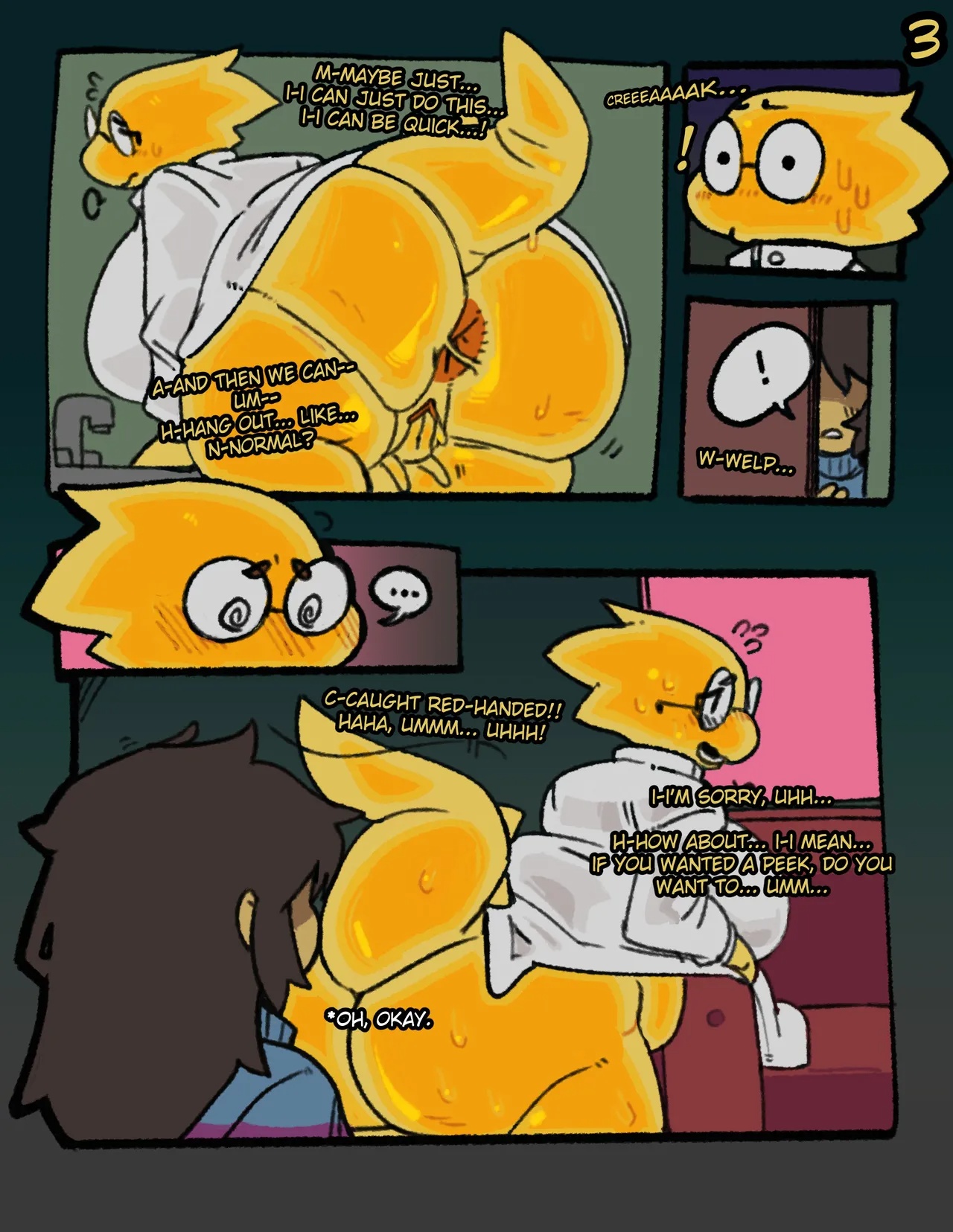 Alphys' First Impression Porn Comics english 04