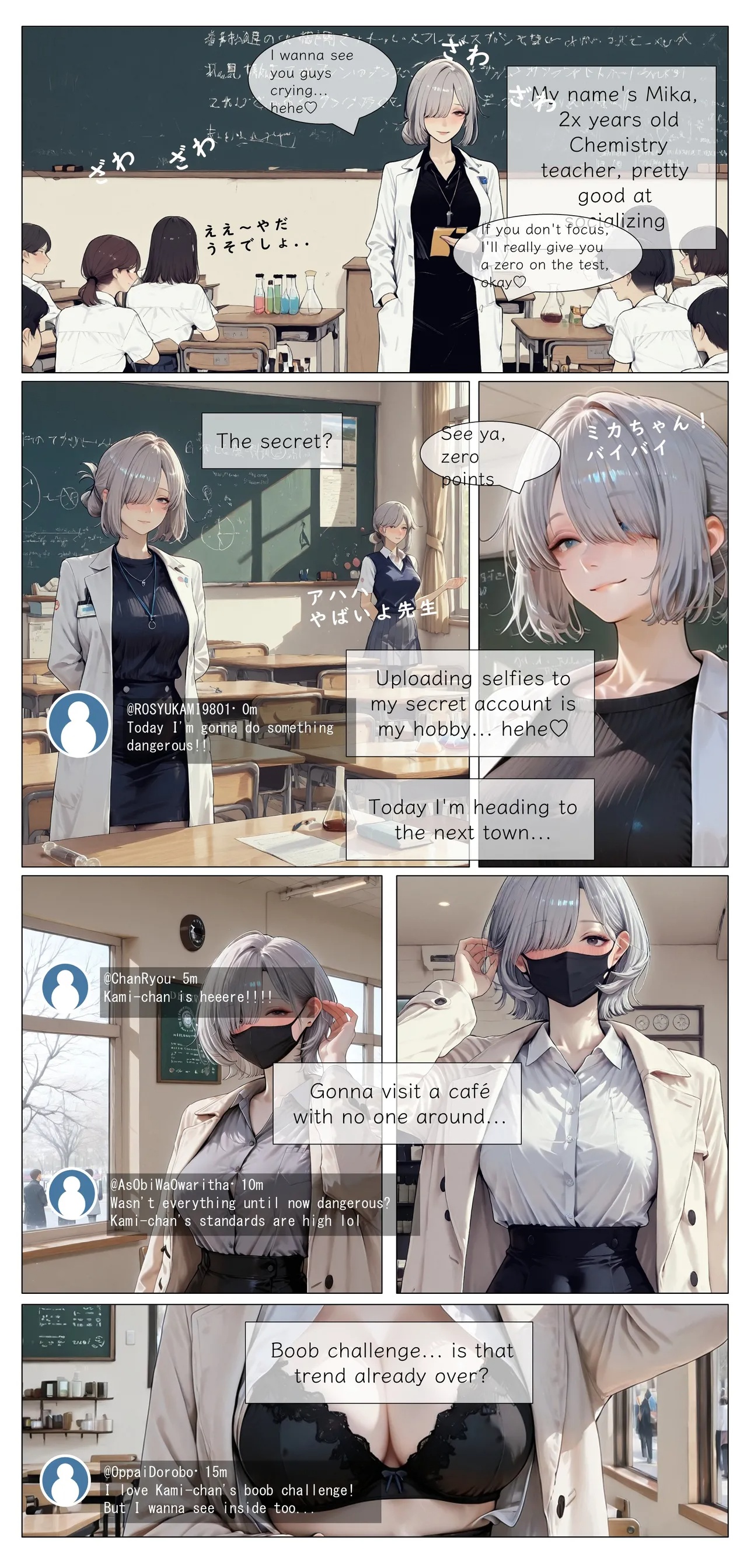 Female Teacher's Naked Exposure 3 Mika Porn Comics english 02