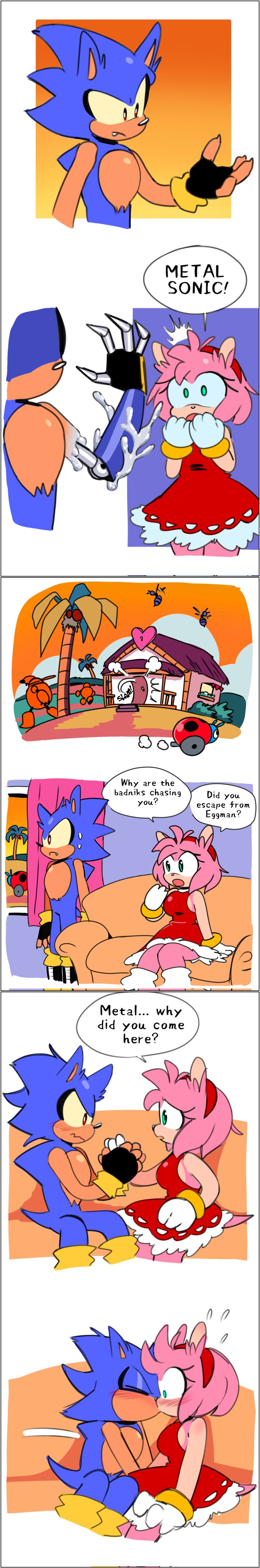 Metal Sonic x Amy Rose Porn Comics english 02