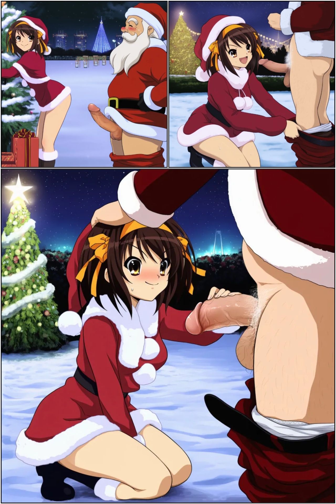 Suzumiya Haruhi And The Milky White Of Christmas Porn Comics english 06