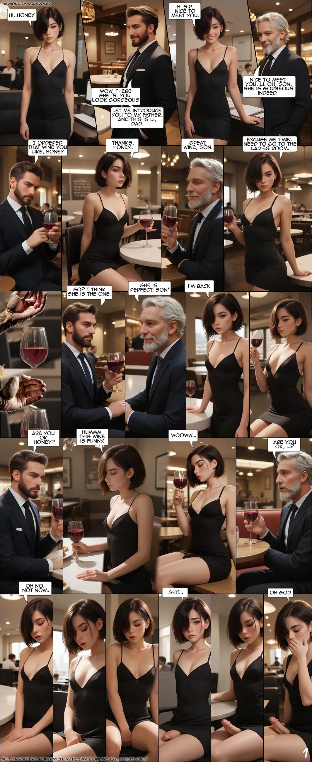 Table For Trouble Porn Comics english 02