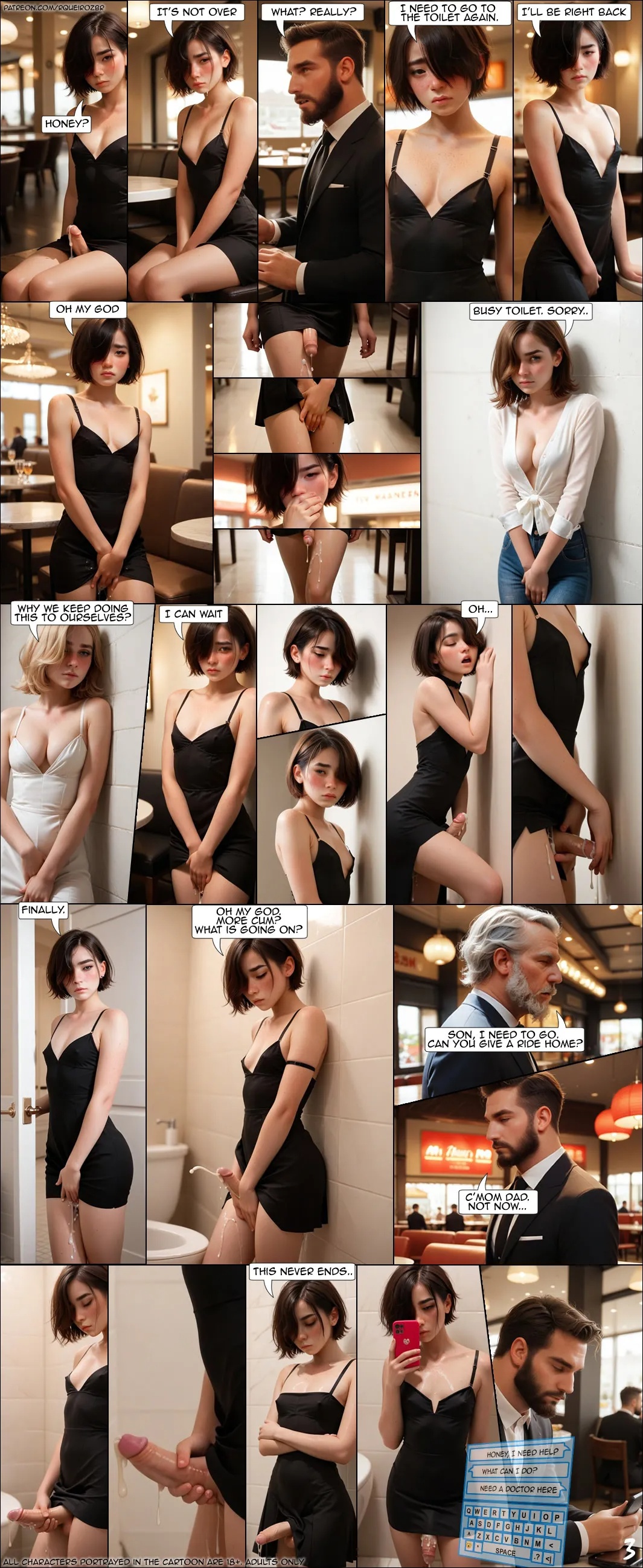 Table For Trouble Porn Comics english 04