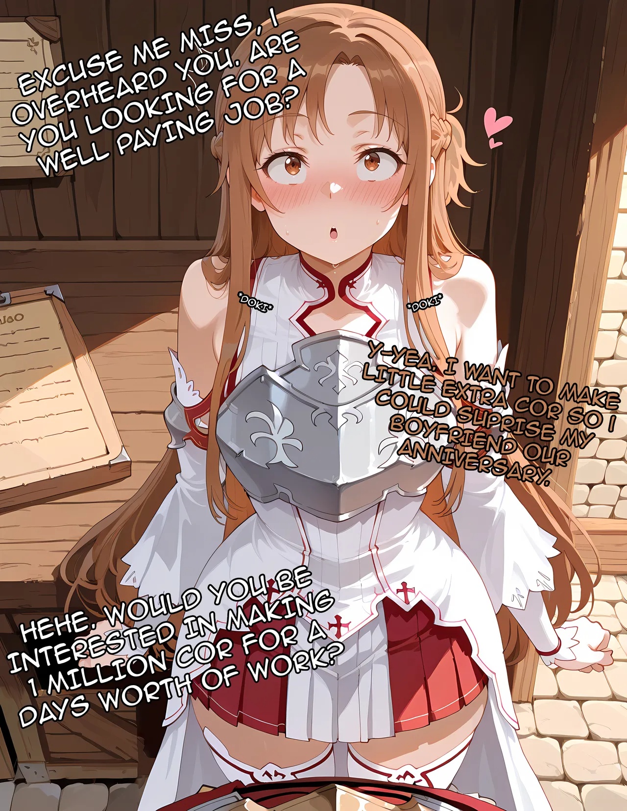 Asuna Takes a Quest To Get Some Extra Money For Her 1 Year Anniversary Porn Comics english 03
