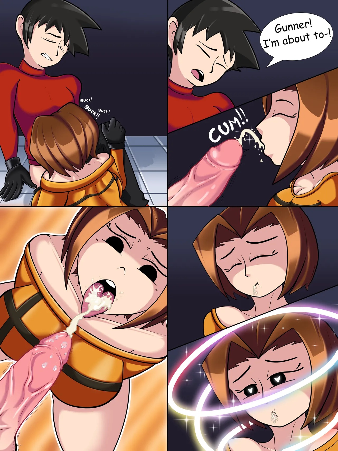 Mii Gunner x Mii Brawler Porn Comics english 04