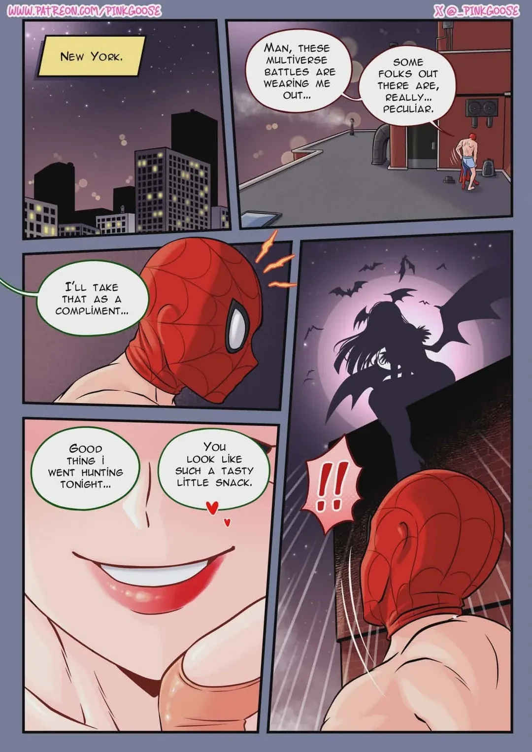 Morrigan x Spidey Porn Comics english 02