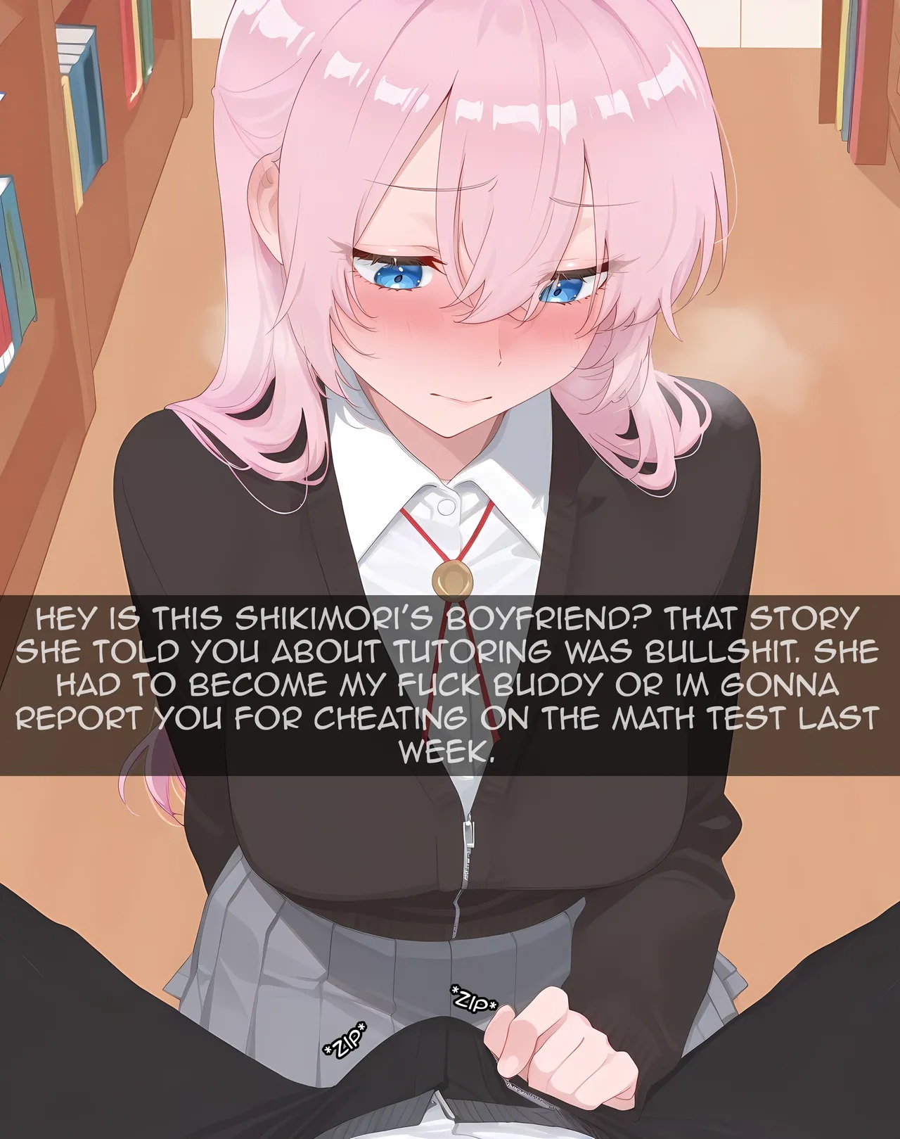 Shikimori Has a "Tutoring" Session With Her Boyfriends Bully Porn Comics english 04