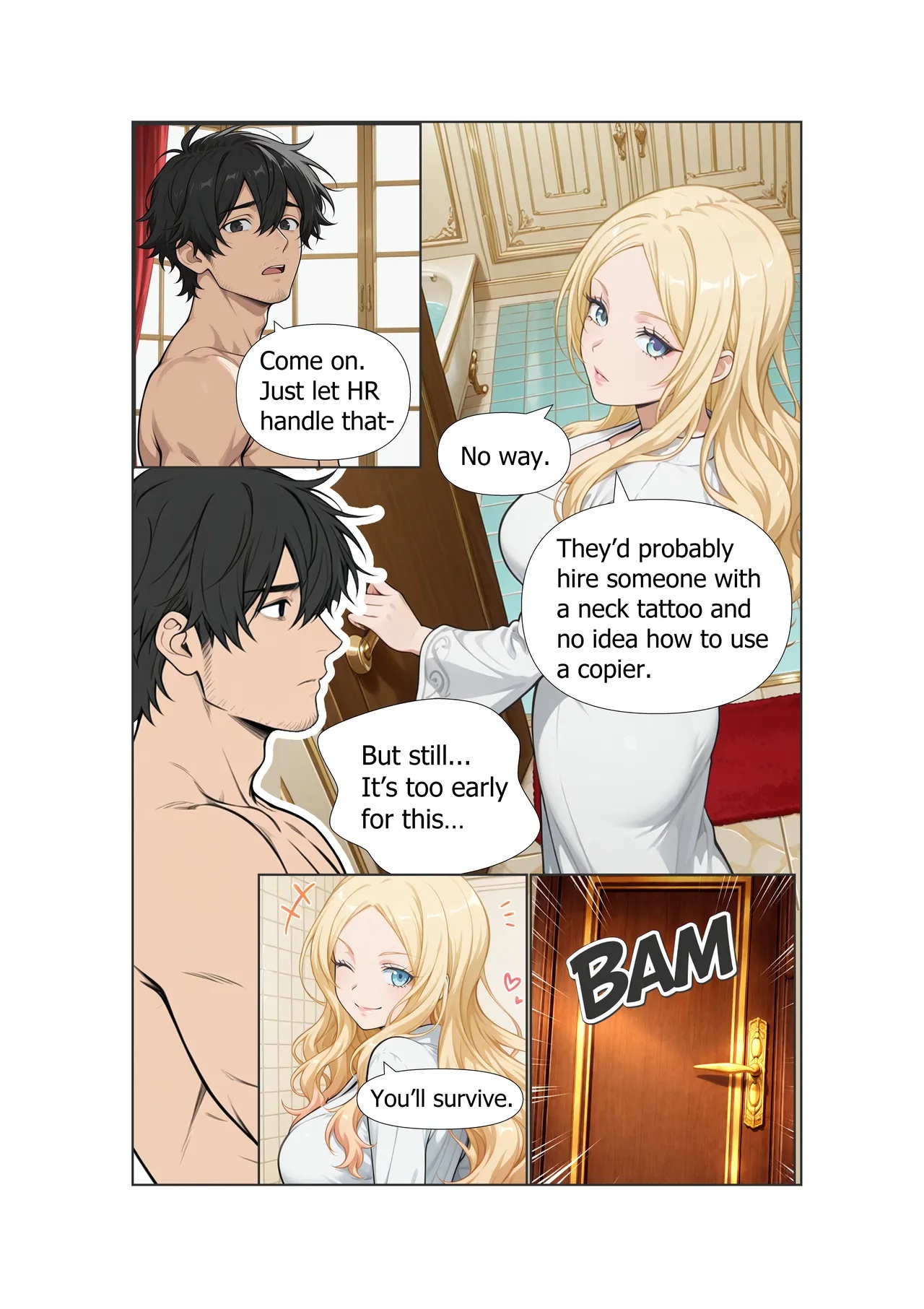 Stranded Harem Part 1: The Morning She Withheld Porn Comics english 22