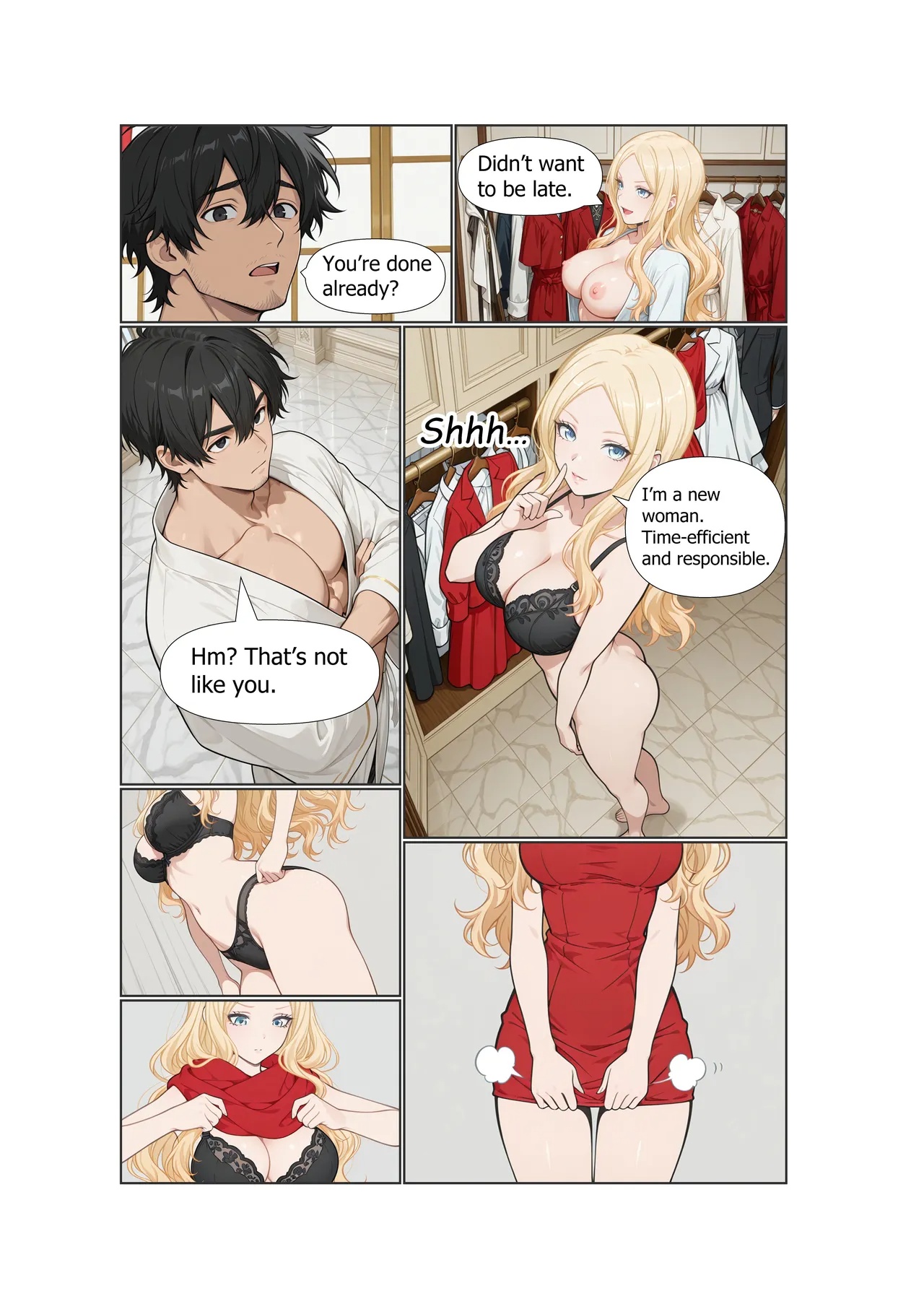 Stranded Harem Part 1: The Morning She Withheld Porn Comics english 25