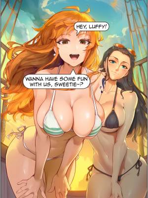 AI Generated: Boa Hancock, Monkey D. Luffy, Nami And Nico Robin