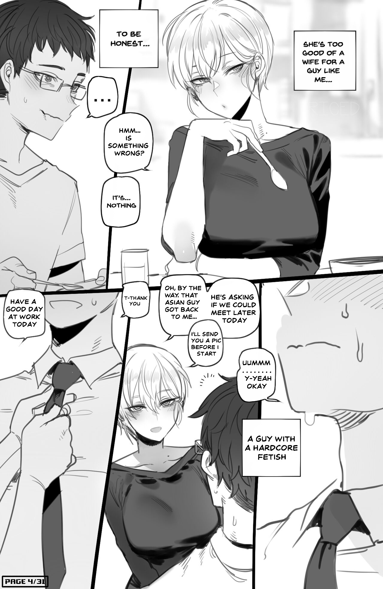 I Told My Loving Wife About My AMWF Fetish And Lost Her To Our BAC BULL Porn Comics english 04