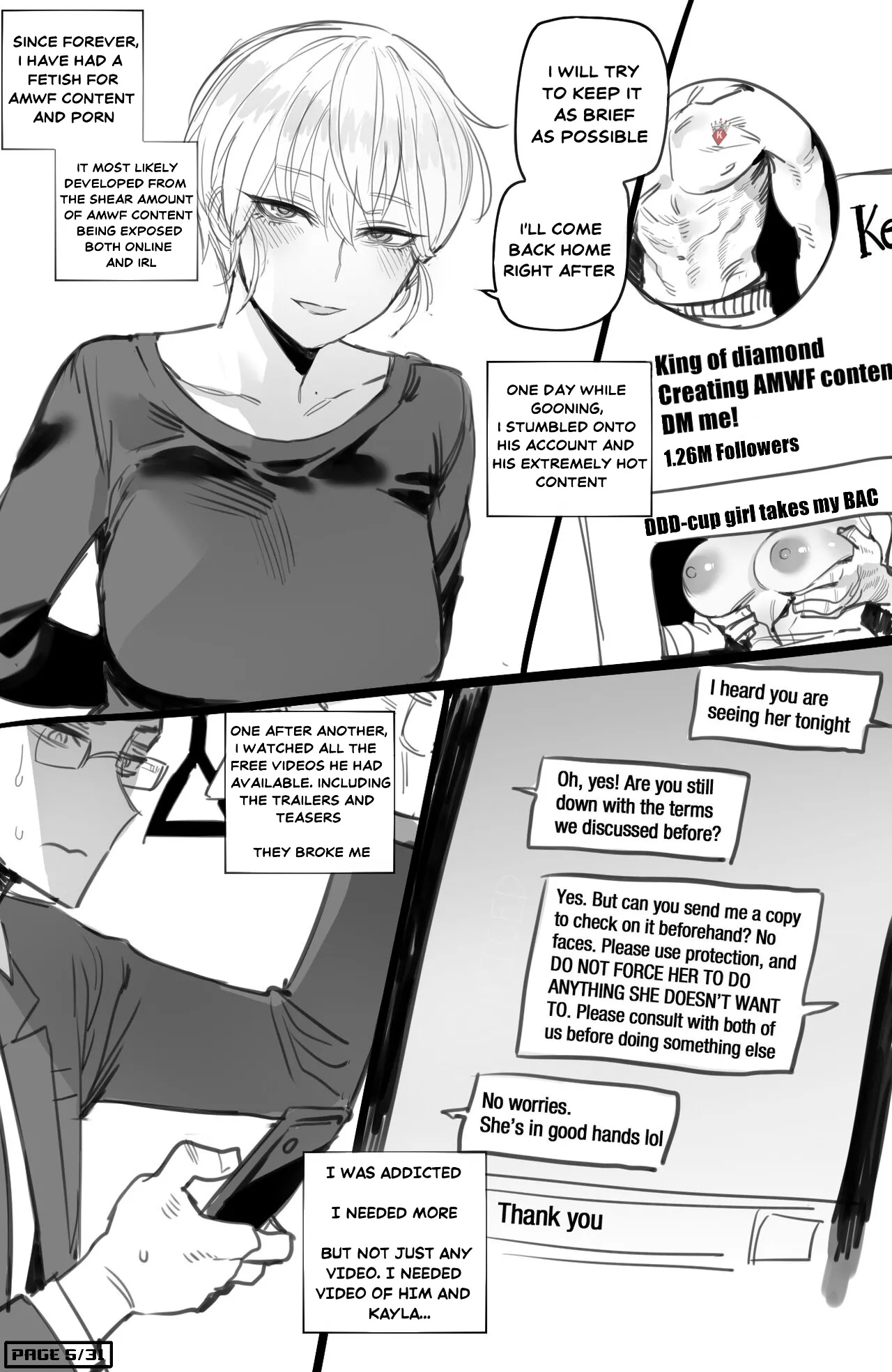 I Told My Loving Wife About My AMWF Fetish And Lost Her To Our BAC BULL Porn Comics english 05