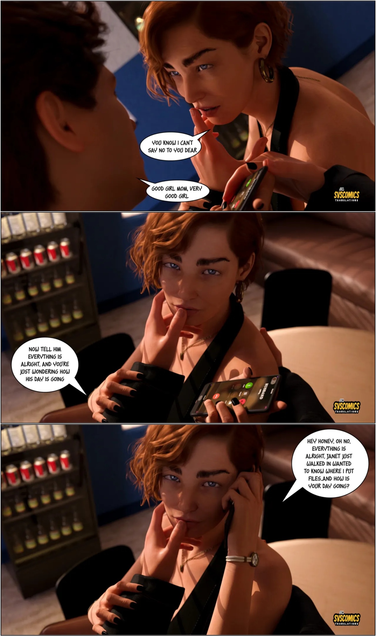 Mom On The Phone Porn Comics english 03