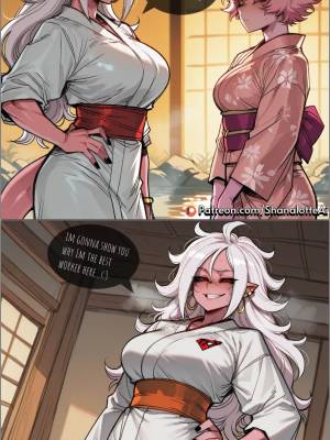 Mina Ashido x Android 21 Porn Comics english 02
