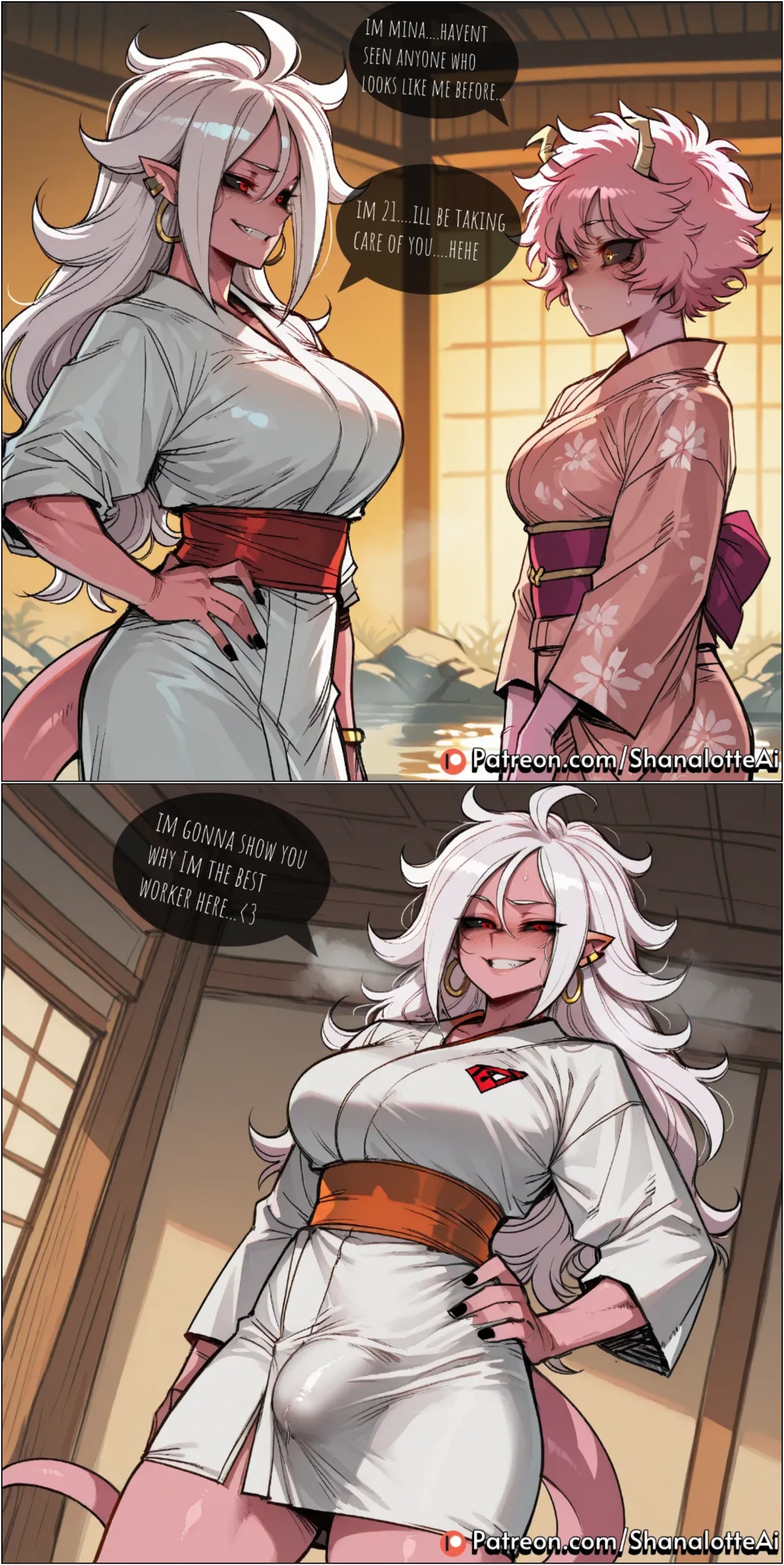 Mina Ashido x Android 21 Porn Comics english 02