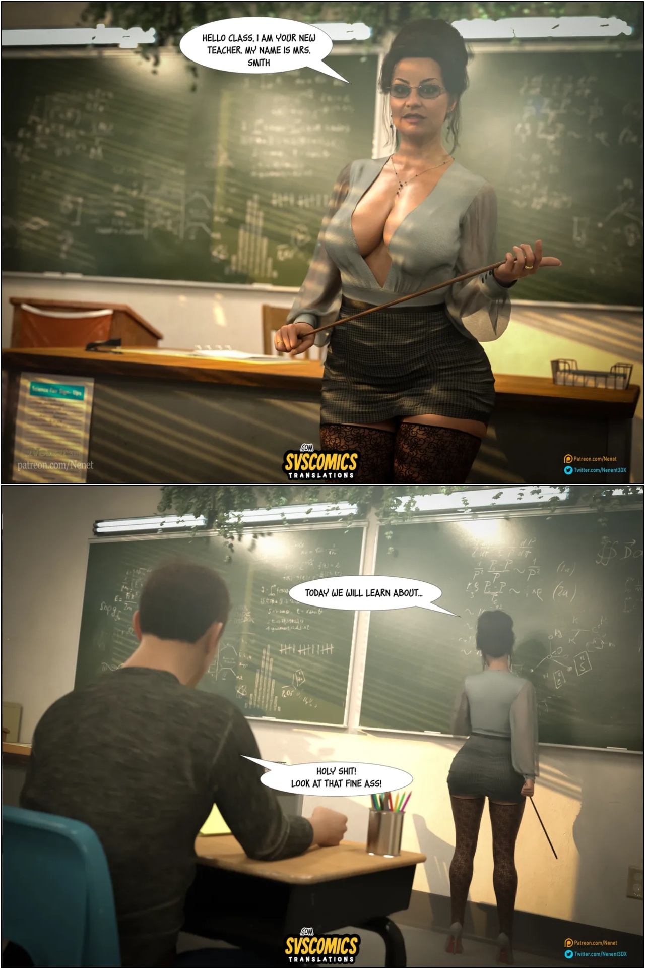 Slutty Teacher Porn Comics english 02